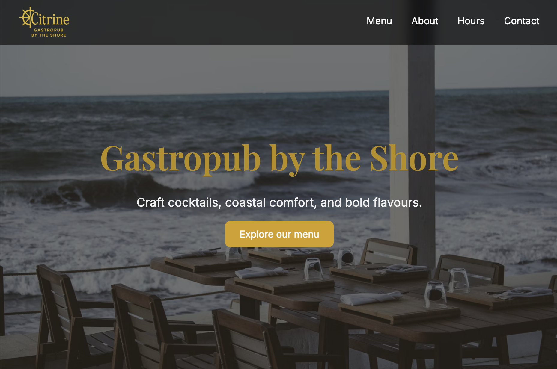 Citrine – Modern Restaurant Website